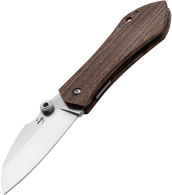 Boker Plus Anso 67 Pro Linerlock Zebra Wood Handle D2 Folding Knife 01BO233