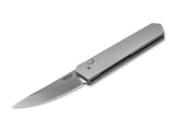 Boker Plus Kwaiken Compact Automatic Button Lock Gray Aluminum 154CM Blade 01BO253