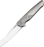 Boker Plus Gent-X Framelock Titanium 440C Stainless Folding Knife P01BO261