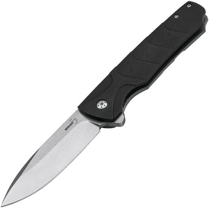 Boker Plus Ridge Framelock D2 Tool Steel Black G10 & Gray Folding Knife P01BO262