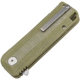 Boker Plus Baba Yaga Pocket Knife Linerlock Green Micarta Folding M390 P01BO386