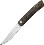 Boker Plus LFL07 Pocket Knife Linerlock Gold Carbon Fiber Folding S35VN P01BO387