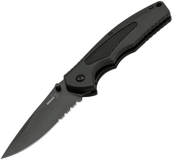 Boker Plus Gemini NGA Linerlock Black D2 Folding Knife bo503