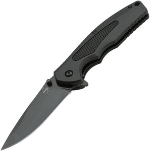 Boker Plus NGA Linerlock A/O Assisted Open All Black D2 Folding Knife bo507