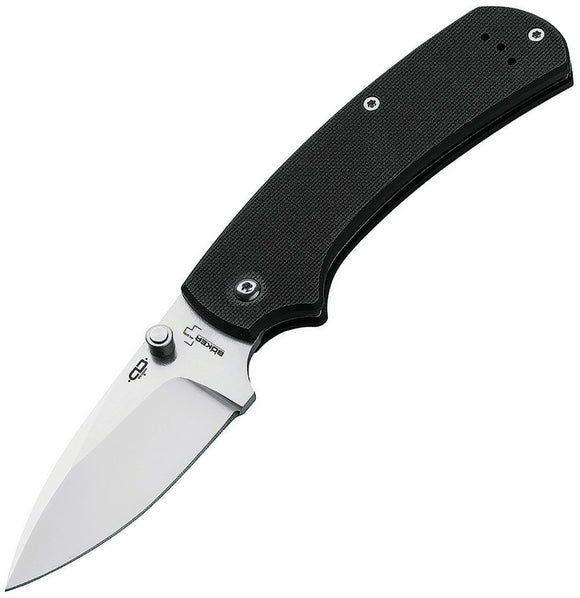 Boker Plus XS Drop Slip Joint Satin 440C Black G10 Handle Folding Knife P01BO533