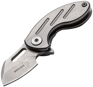 Boker Plus Piko Framelock Stainless Handle Folding 440C Pocket Knife 01BO612