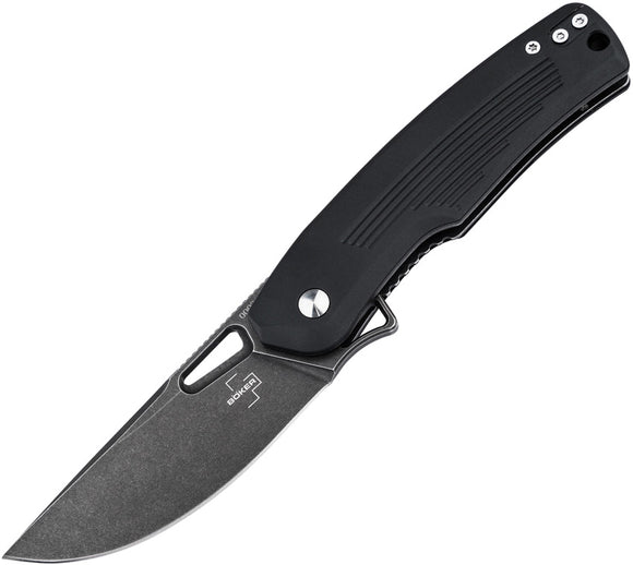 Boker Plus Nahal Linerlock Black Aluminum Folding D2 Steel Pocket Knife P01BO628