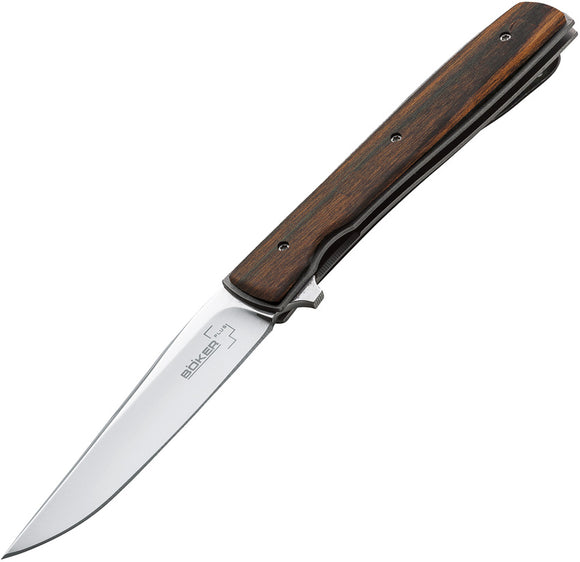 Boker Plus Urban Trapper Linerlock Ironwood Handle VG-10 Steel Knife 01BO711