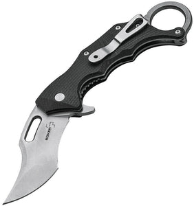 Boker Plus Wildcat XL Linerlock Black G10 D2 Tool Steel Folding Knife P01BO755