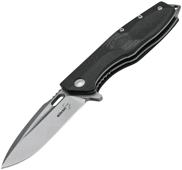 Boker Plus Mini Caracal Linerlock Black G10 Folding D2 Tool Steel Knife P01BO756