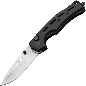 Boker Plus Thunder Storm Linerlock Black Aluminum Folding AUS-8 Knife 01BO790