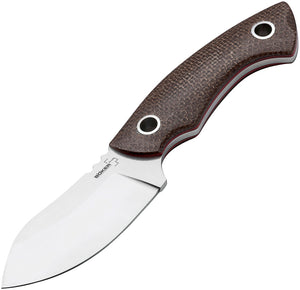 Boker Plus Nessmi Pro Fixed Blade Knife Brown Micarta D2 Steel 02BO018