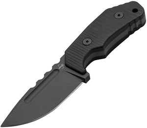 Boker Plus Little Dvalin Fixed Blade Knife Black G10 D2 Steel Clip Point 02BO033