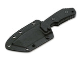 Boker Plus Little Dvalin Black G10 D2 Steel Tanto Fixed Blade Knife P02BO034