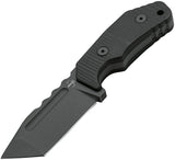 Boker Plus Little Dvalin Black G10 D2 Steel Tanto Fixed Blade Knife P02BO034