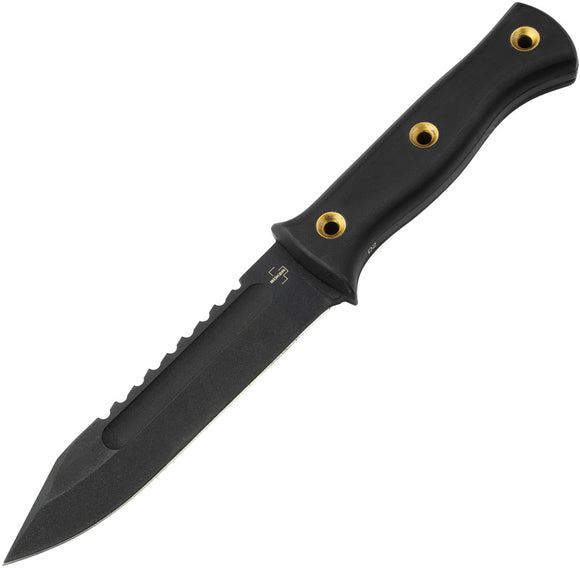 Boker Plus Pilot Fixed Blade Knife Black G10 D2 Steel w/ Kydex Sheath P02BO074