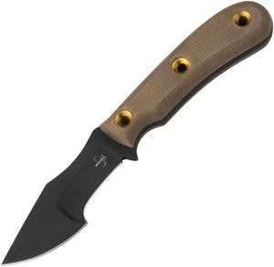 Boker Plus Micro Tracker Fixed Blade Knife Brown Micarta 1095 w/ Sheath P02BO076