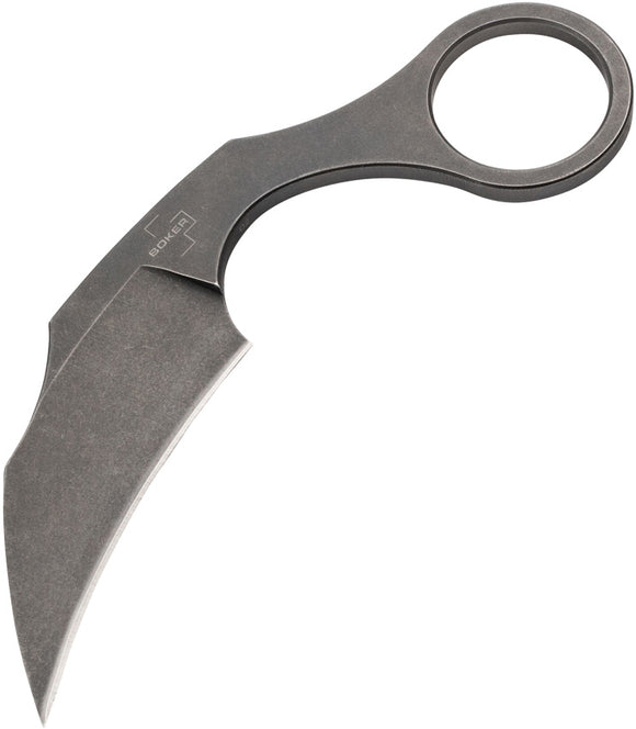 Boker Plus Bad Moon Fixed Blade Neck Knife Gray D2 Steel w/ Sheath P02BO078