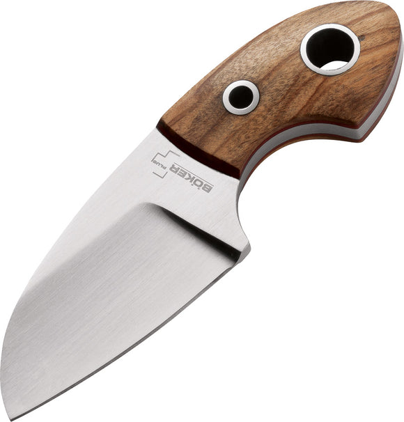 Boker Plus Gnome Brown Olive Wood Handle Stainless Fixed Blade Knife P02BO238