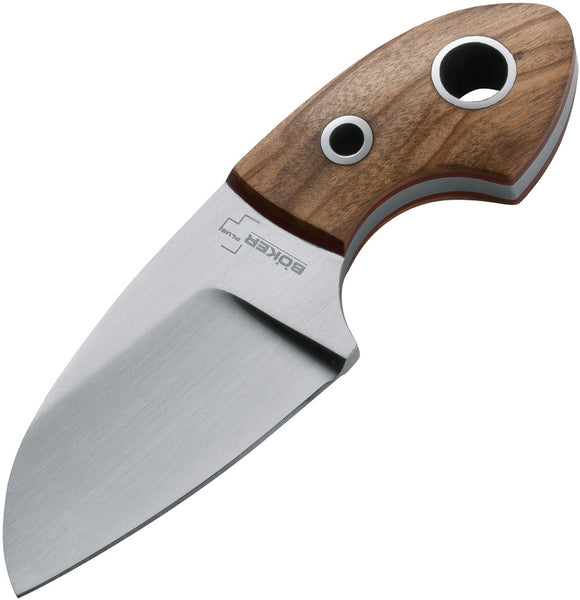 Boker Plus Gnome Olive Wood D2 Steel Fixed Blade Knife w/ Belt Sheath P02BO322