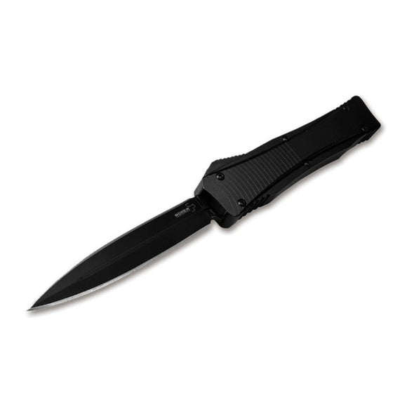 Boker Plus Dagger 2.0 Automatic OTF Black Aluminum D2 Steel Double Edged Blade 06EX244