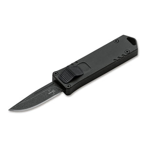 Boker Plus Mini Eagle 2.0 Automatic OTF Black Aluminum D2 Steel Recurve Blade 06EX246