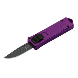 Boker Plus USB Automatic OTF Purple Aluminum D2 Steel Drop Point Blade 06EX277