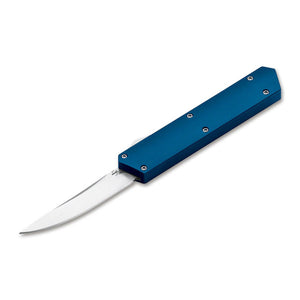 Boker Plus Kwaiken Automatic OTF Blue Aluminum D2 Steel Drop Point Blade 06EX550