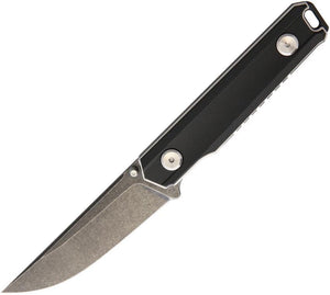 Stedemon BP02 Linerlock Black Handle Folding Stonewashed Blade Knife