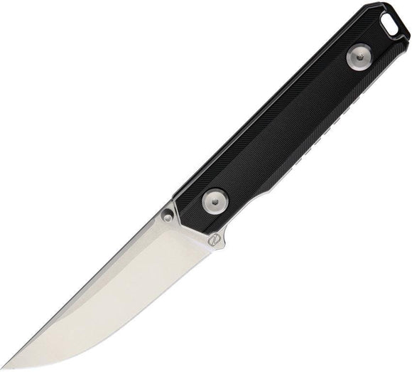 Stedemon BP02 Linerlock Folding Satin Drop Pt Blade Black Handle Knife