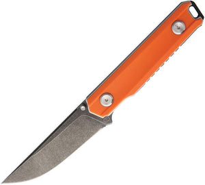 Stedemon BP02 Linerlock Orange Handle Folding Stonewashed Blade Knife