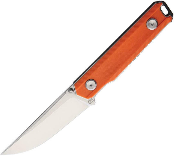 Stedemon BP02 Linerlock Orange Handle Folding Satin Finish Blade Knife