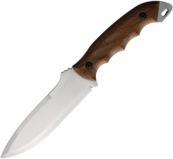 BPS Knives Bushcraft Fixed Blade Knife Walnut Wood 1060HC Steel HK02CS
