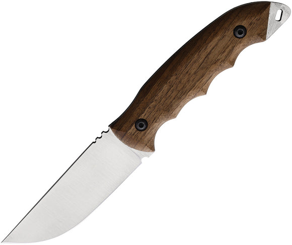 BPS Knives Camping Brown Walnut Wood Carbon Steel Fixed Blade Knife HK04CS