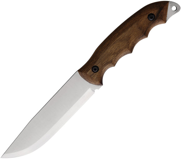BPS Knives Bushcraft Brown Walnut Wood Carbon Steel Fixed Blade Knife HK05CS