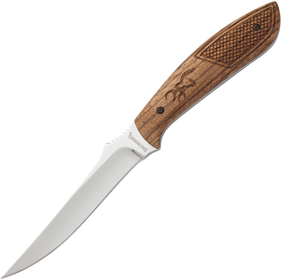 Browning Featherweight Classic Zebra Wood Handle Fixed Knife 0001