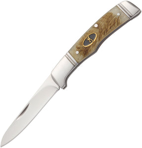 Browning Joint Venture Sheep Horn Handle Stainless Folding Blade Knife 0011