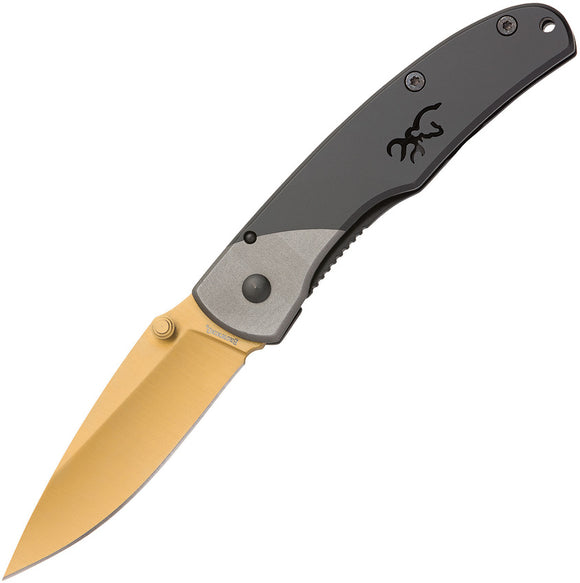 Browning Mountain Framelock Gray Folding Pocket Knife 0202
