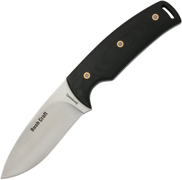 Browning Bush Craft Ultra Black G10 Handle Fixed Drop Point Blade Knife 0260