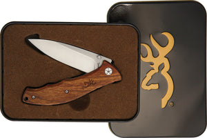WMK Exclusive Real Steel Huginn Folding Knife Brown Linen