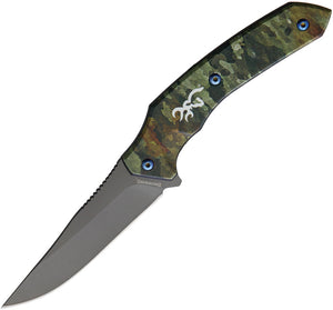Browning TDX 8.75" Camoflauge Fixed Blade Knife + Sheath 0326