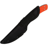 Browning Primal Orange Rubber Stainless Steel Drop Point Fixed Blade Knife 0336