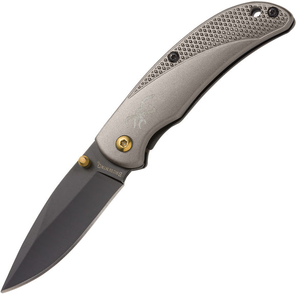 Browning Prism III Linerlock Gray Aluminum Folding 7Cr17MoV Stainless Pocket Knife 0339