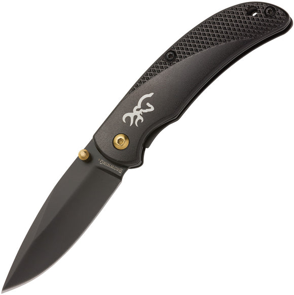 Browning Prism 3 Linerlock Black Aluminum Folding Knife 0340