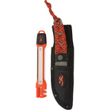 Browning Last Light Combo Orange Paracord 8Cr13MoV Steel Fixed Blade Knife 0364