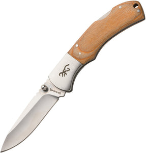 Browning Lockback Maple Pakkawood Handle Stainless Steel Pocket Knife 0368