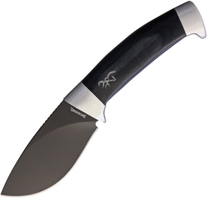 Browning 8.75" Black Laminate Fixed Blade Skinner Knife + Sheath 0371