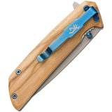 Browning Olive Wood D2 Linerlock Folding Knife 0375