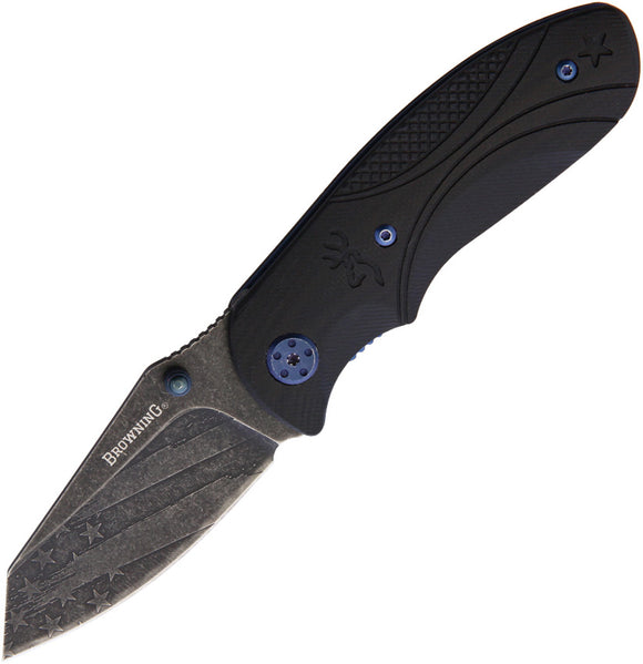 Browning Patriot Linerlock Reverse Tanto Folding Knife 0386b