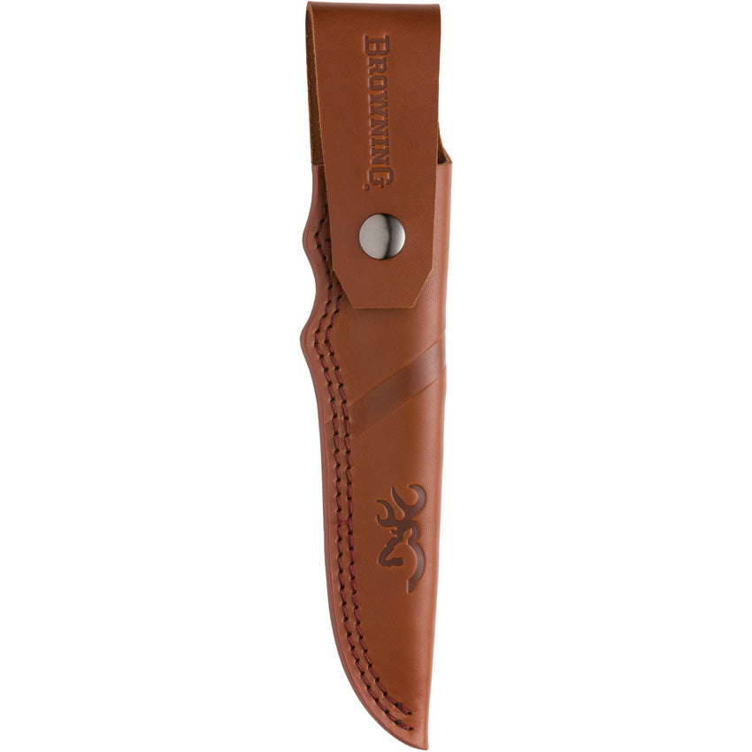 Browning Hunter Brown Wood 440C Stainless Trailing Point Fixed Blade K ...